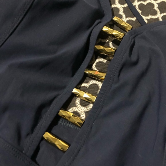 AMORESSA BY MIRACLESUIT ONE PIECE SWIMSUIT SZ 8 Blue ZENITH NEW MOON NWT. - Picture 11 of 11